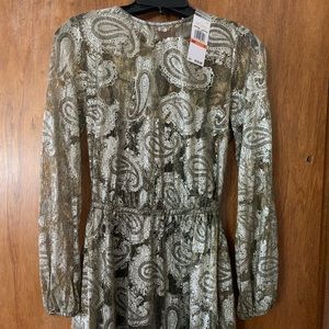 Michael Kors mini dress.  Gold and black.